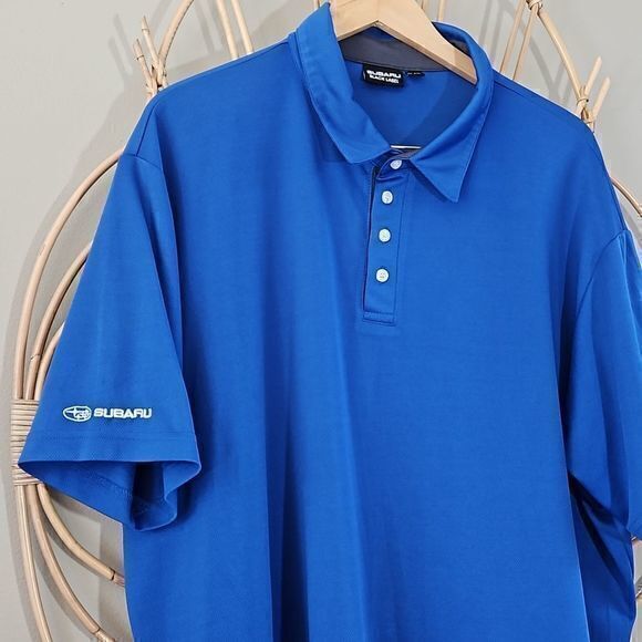 Subaru Black‎ Label Short Sleeve Blue Polo Shirt Sz XXL - Picture 2 of 10